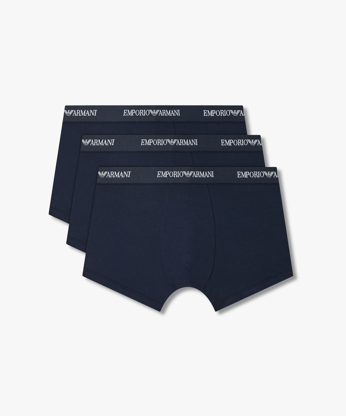 엠포리오 아르마니 언더웨어(EMPORIO ARMANI UNDERWEAR) 남성 로고 밴딩 코튼 드로즈 3PACK_블루 0816163152