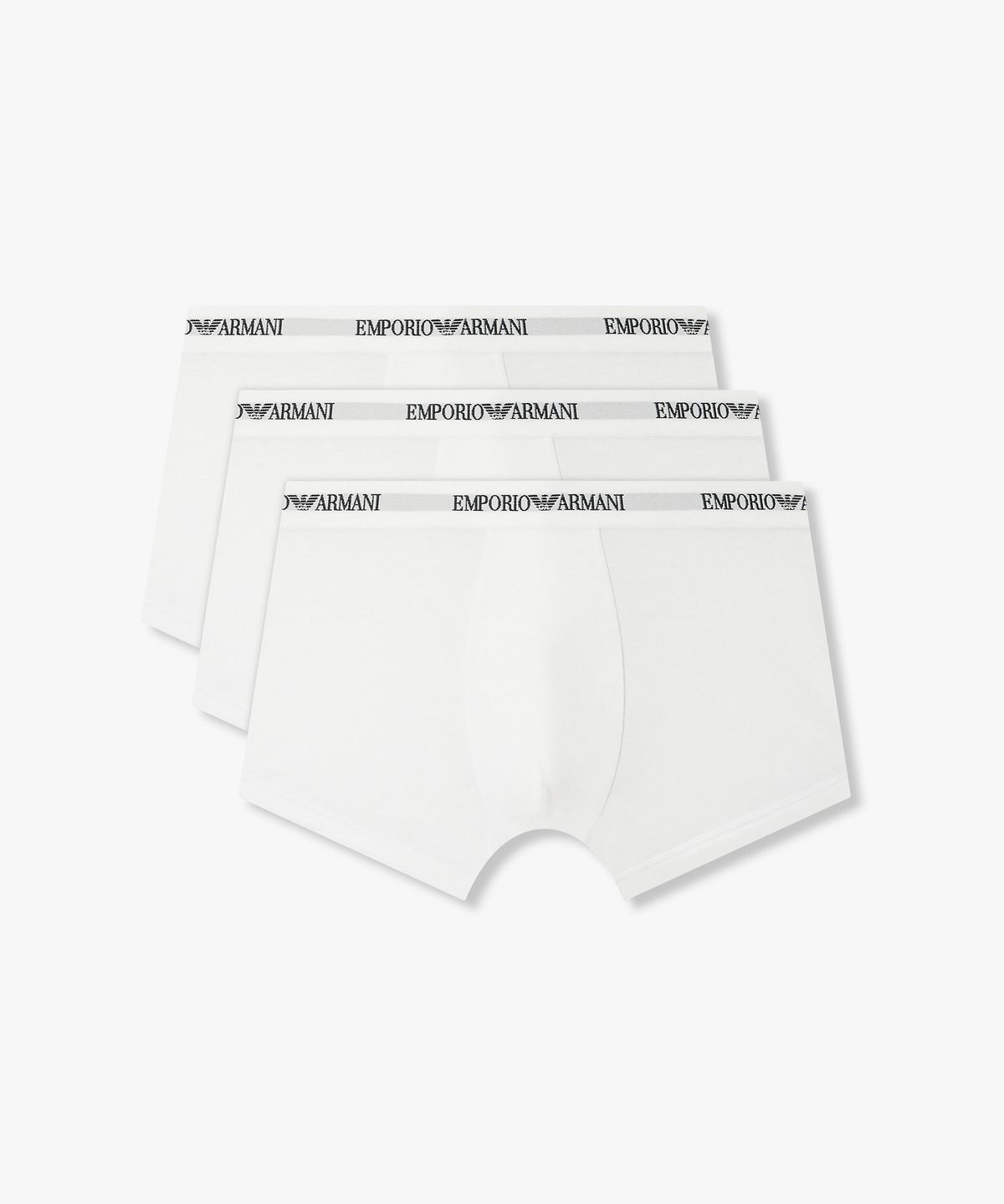 엠포리오 아르마니 언더웨어(EMPORIO ARMANI UNDERWEAR) 남성 로고 밴딩 코튼 드로즈 3PACK_화이트 0816163151