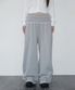 Double Waist Curved Sweat Pants (grey)