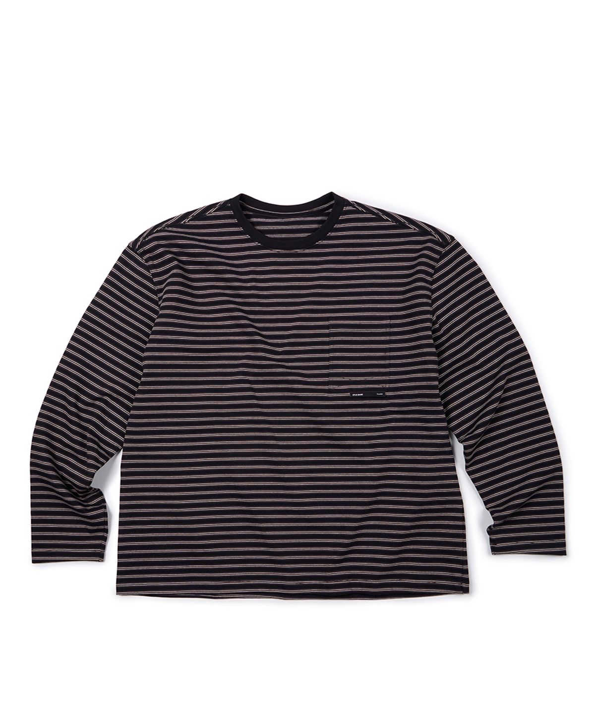 이티씨이(ETCE) (BASE) STRIPE POCKET LONG SLEEVE (NAVY)