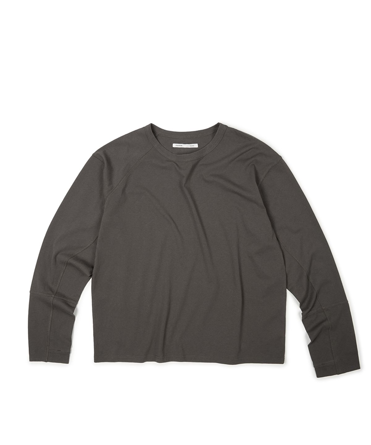이티씨이(ETCE) (BASE) SIDE PANEL LONG SLEEVE (CHARCOAL)