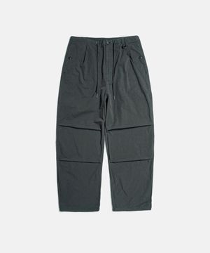 Pleated Wide Army Pants Charcoal