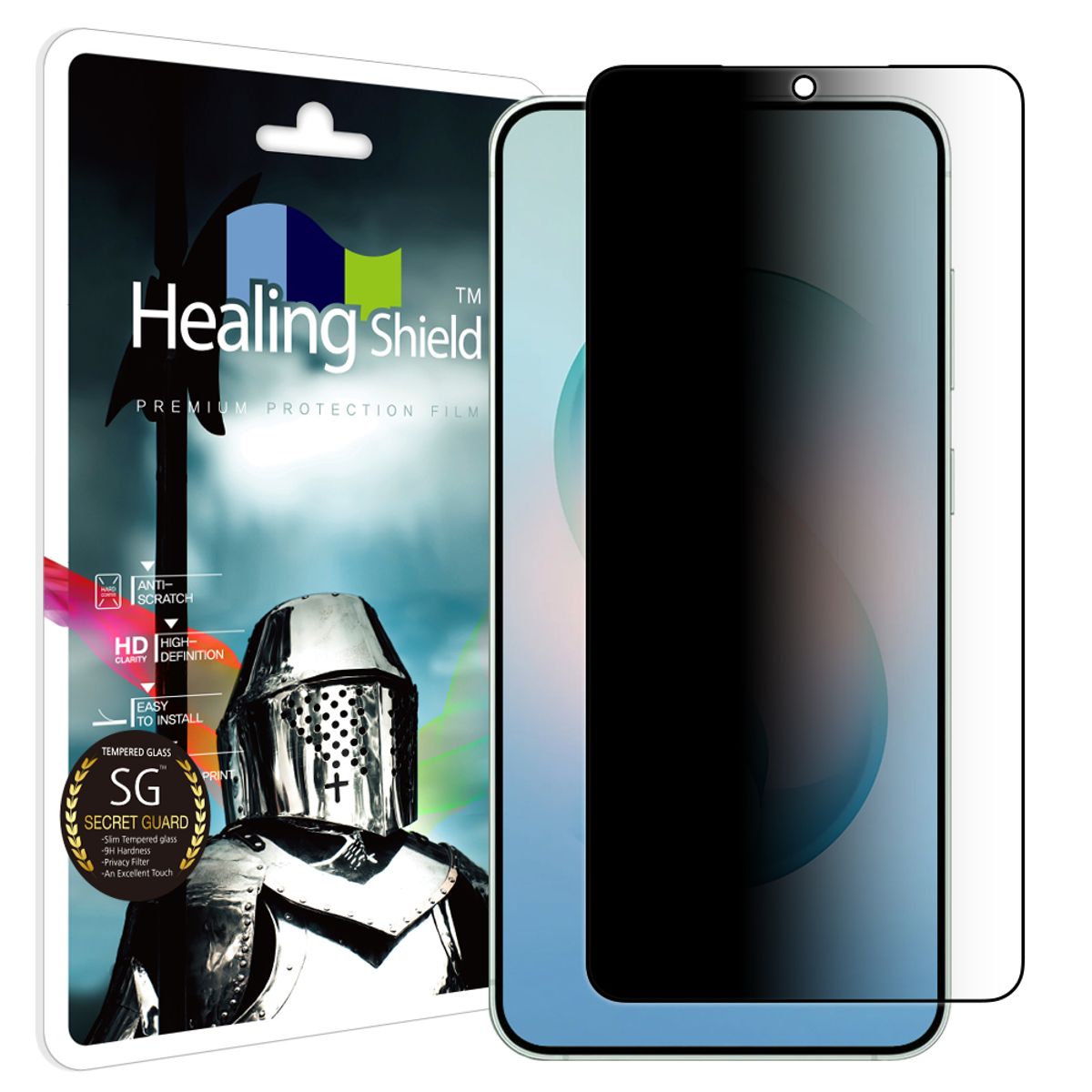 힐링쉴드(HEALINGSHIELD) 갤럭시S26 플러스 3D 풀커버 9H 사생활 정보보안 액정보호 강화유리필름 1매