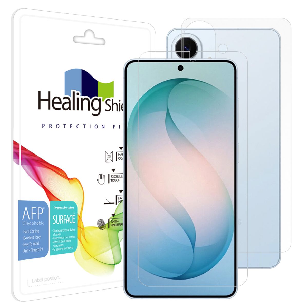 힐링쉴드(HEALINGSHIELD) 갤럭시S26 플러스 올레포빅 액정보호필름 1매 후면1매