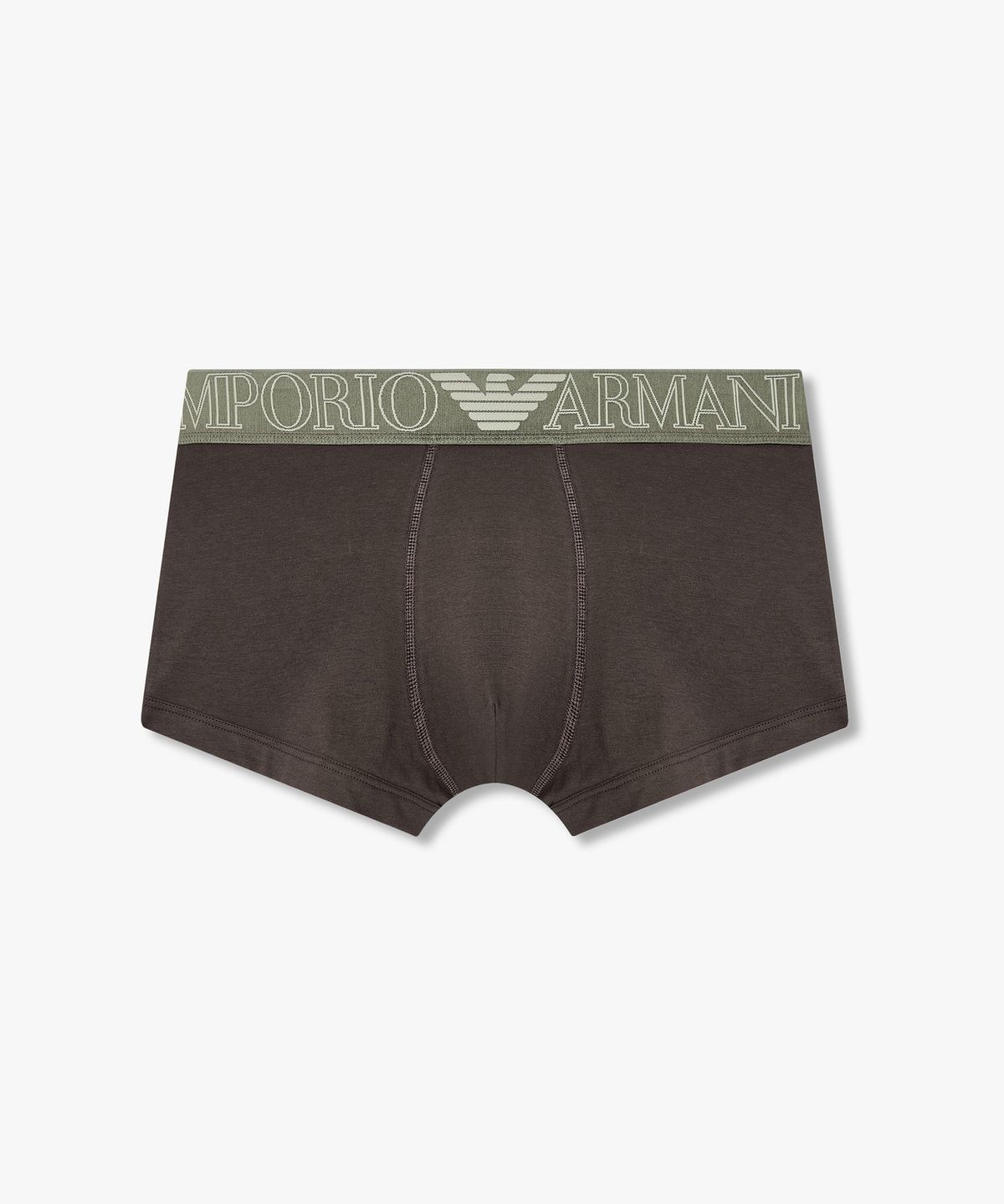 엠포리오 아르마니 언더웨어(EMPORIO ARMANI UNDERWEAR) 남성 아웃라인 로고 밴딩 드로즈_다크 브루넷 0816112008
