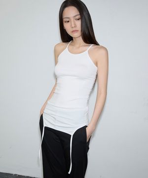 Trace Strap Layered Sleeveless (white)