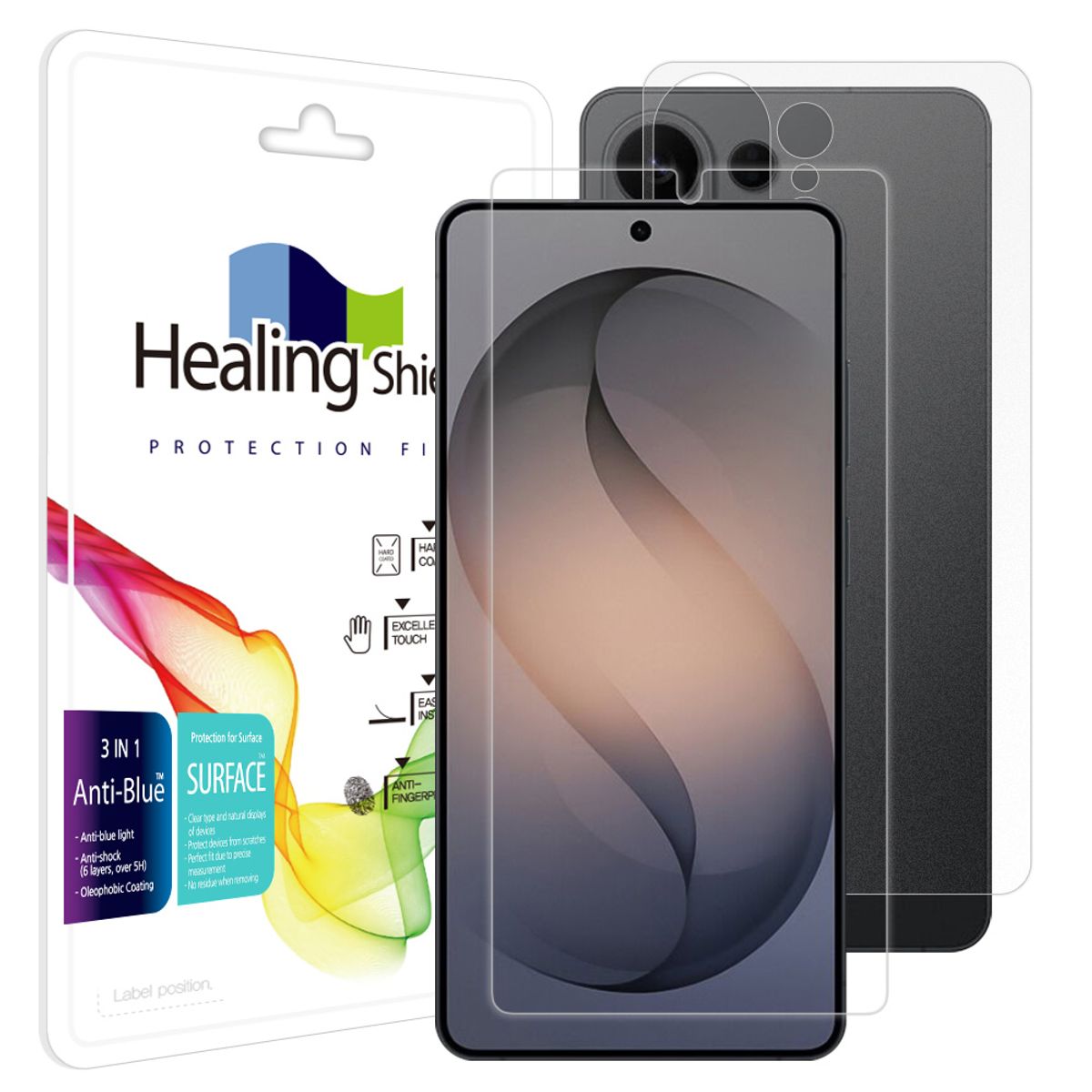 힐링쉴드(HEALINGSHIELD) 갤럭시S26 울트라 블루라이트차단 액정보호필름 1매 후면1매