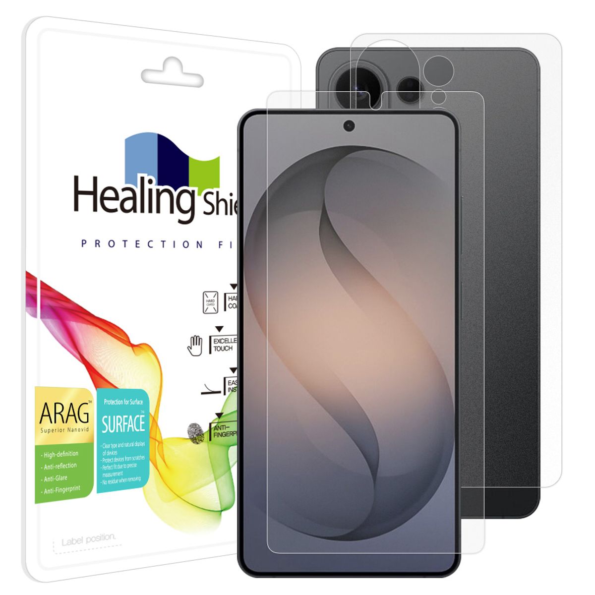 힐링쉴드(HEALINGSHIELD) 갤럭시S26 울트라 ARAG 고화질 저반사 액정보호필름 1매 후면1매