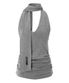 Halter Tie Bustier Top (grey)
