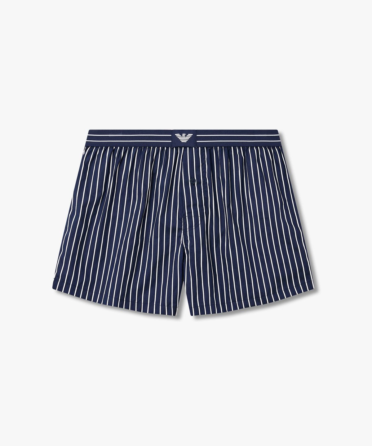 엠포리오 아르마니 언더웨어(EMPORIO ARMANI UNDERWEAR) 남성 볼드 스트라이프 이글 패치 트렁크_네이비 0816112087