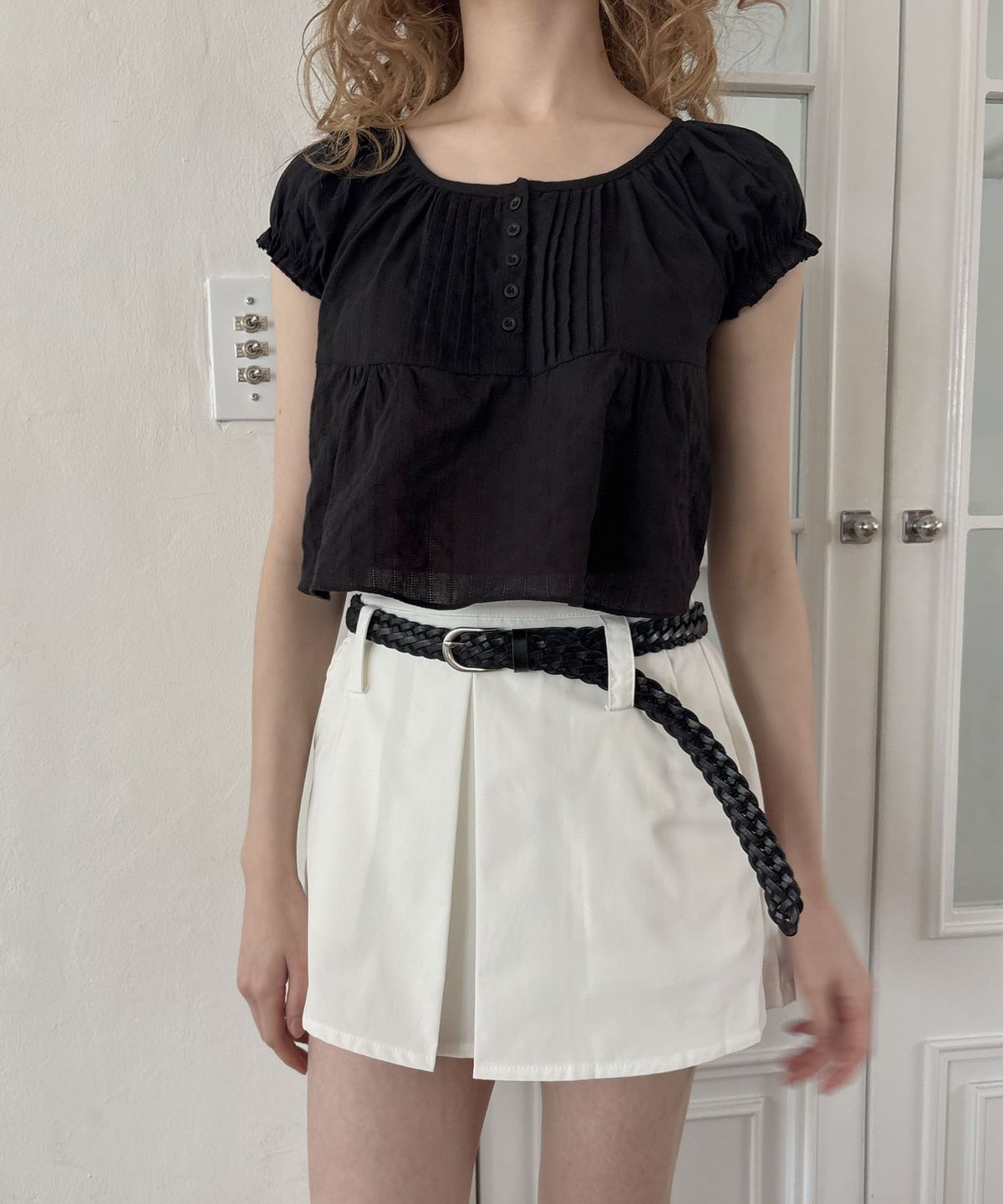 딜라이디(DELIDI) Dew lace blouse (black)