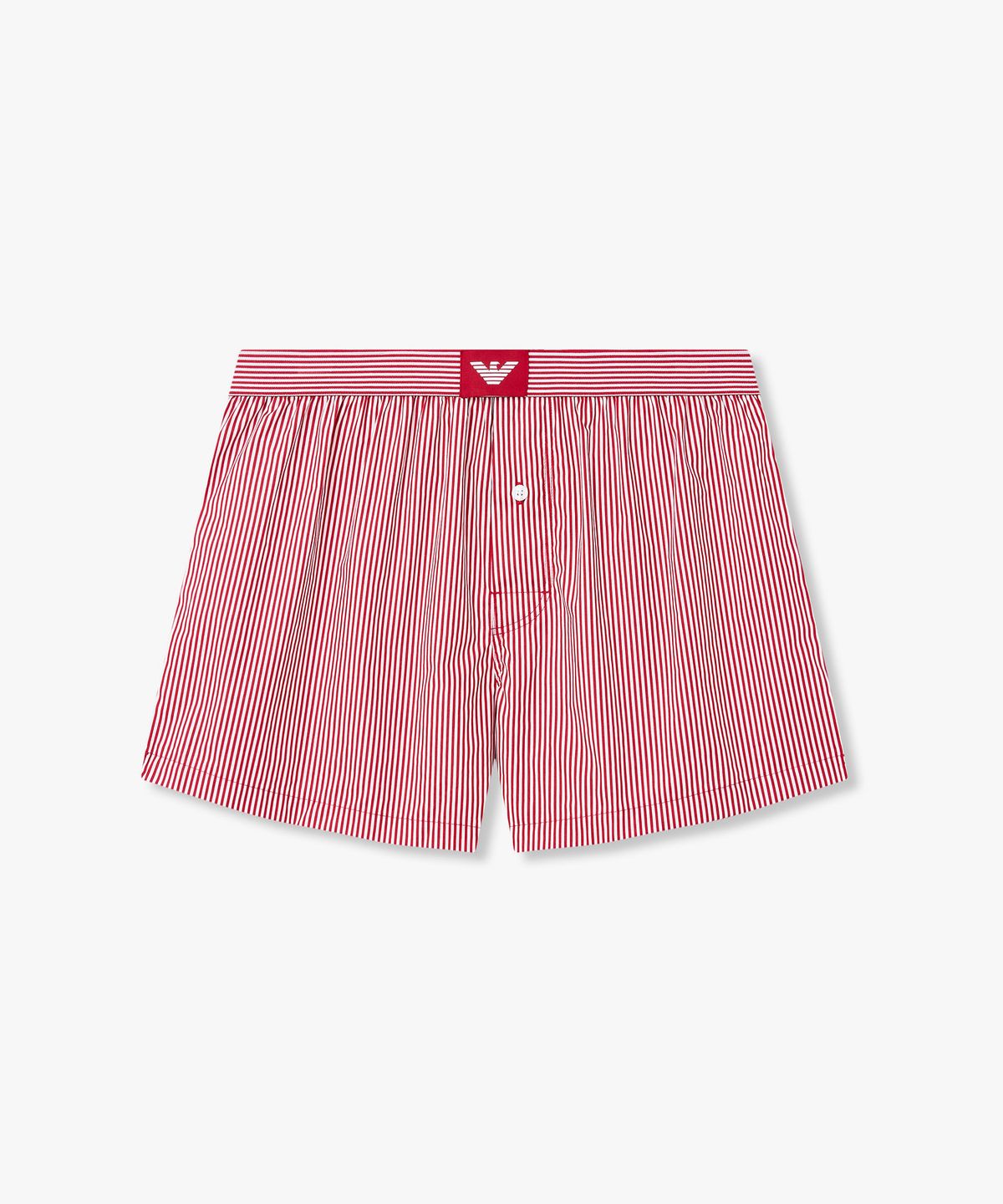 엠포리오 아르마니 언더웨어(EMPORIO ARMANI UNDERWEAR) 남성 스트라이프 이글 패치 트렁크_레드 0816112086