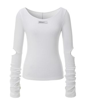 2-Way Elbow-Slit Long Sleeve (white)