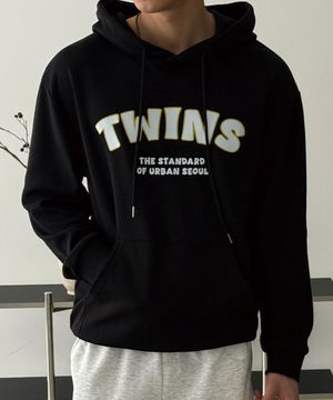 3TYPE 모노 보들보들 레터링 후드티 [M-6XL]