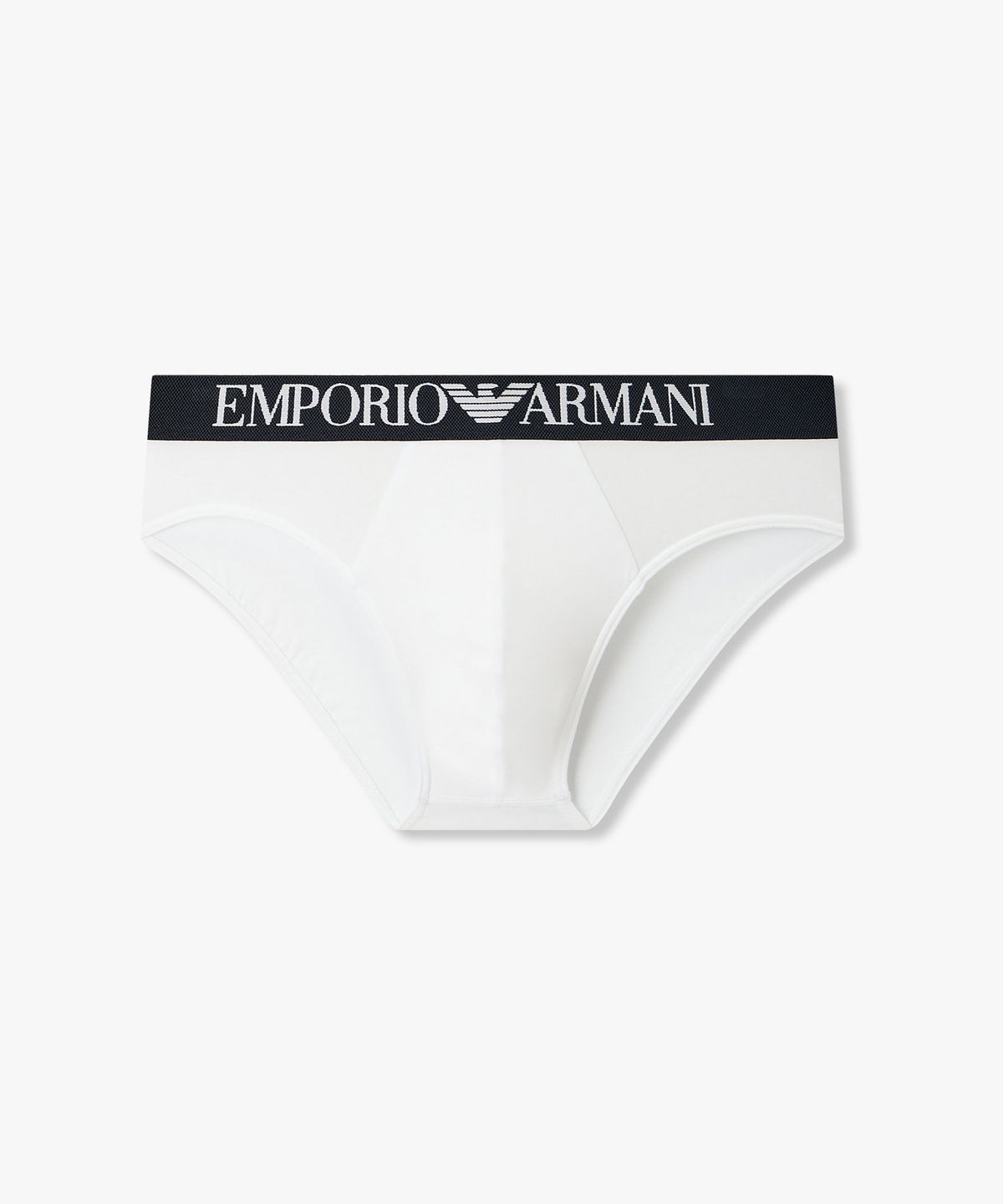 엠포리오 아르마니 언더웨어(EMPORIO ARMANI UNDERWEAR) 남성 텍스처드 밴딩 코튼 브리프_화이트 0816111155