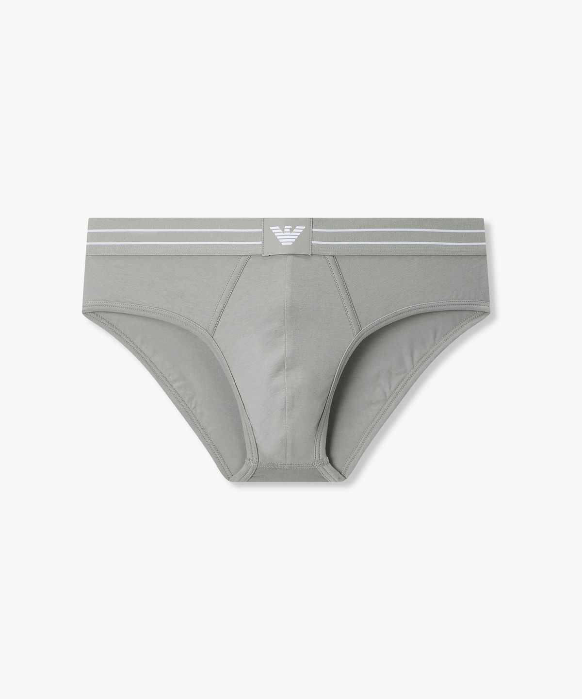 엠포리오 아르마니 언더웨어(EMPORIO ARMANI UNDERWEAR) 남성 스트라이프 밴딩 코튼 브리프_그레이 0816111052