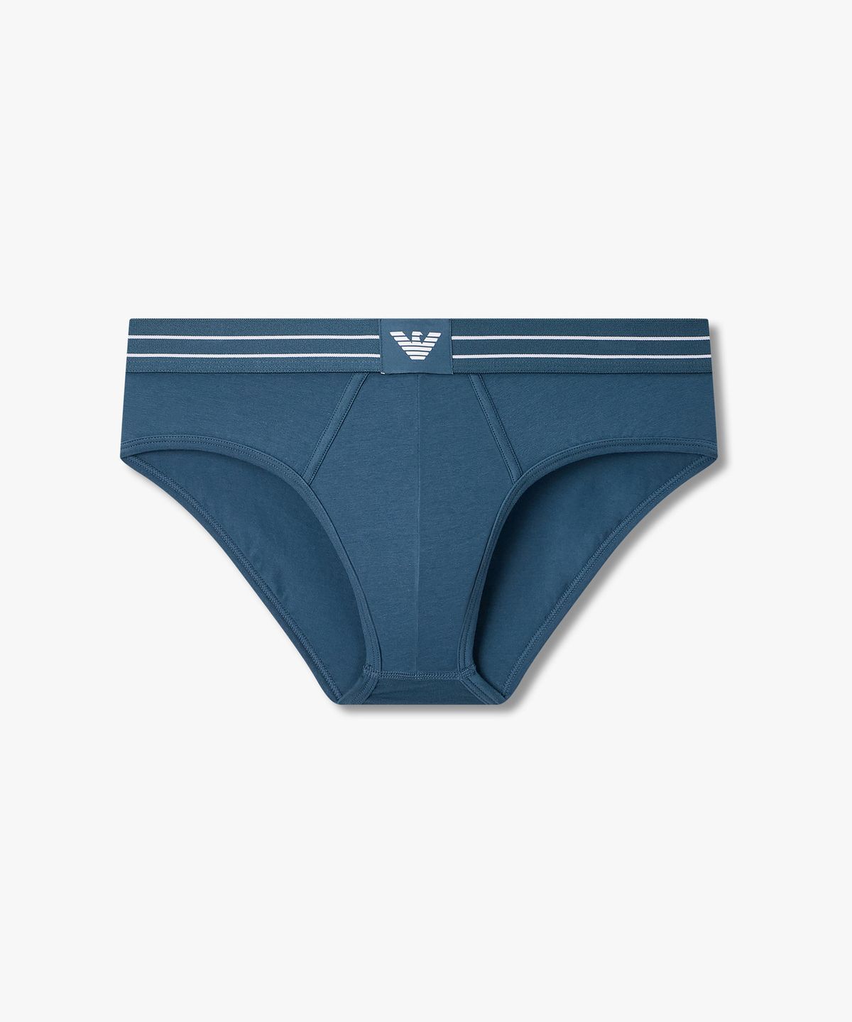 엠포리오 아르마니 언더웨어(EMPORIO ARMANI UNDERWEAR) 남성 스트라이프 밴딩 코튼 브리프_블루 그린 0816111049