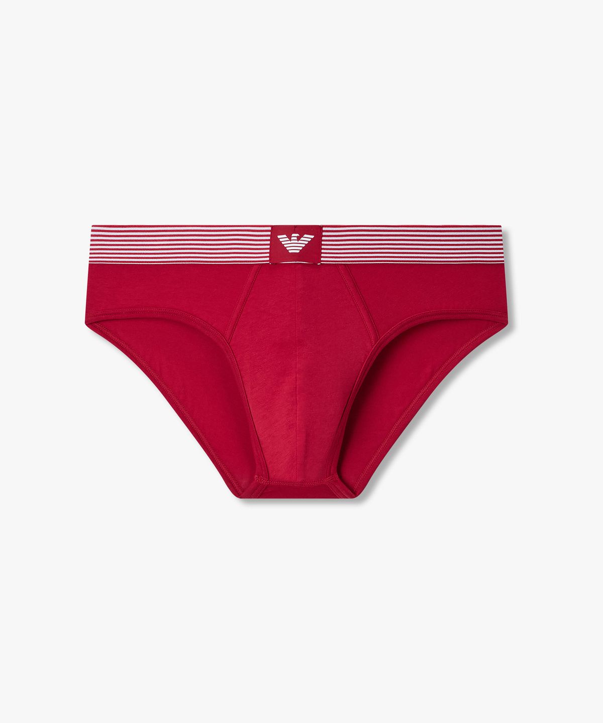 엠포리오 아르마니 언더웨어(EMPORIO ARMANI UNDERWEAR) 남성 스트라이프 밴딩 코튼 브리프_레드 0816111048