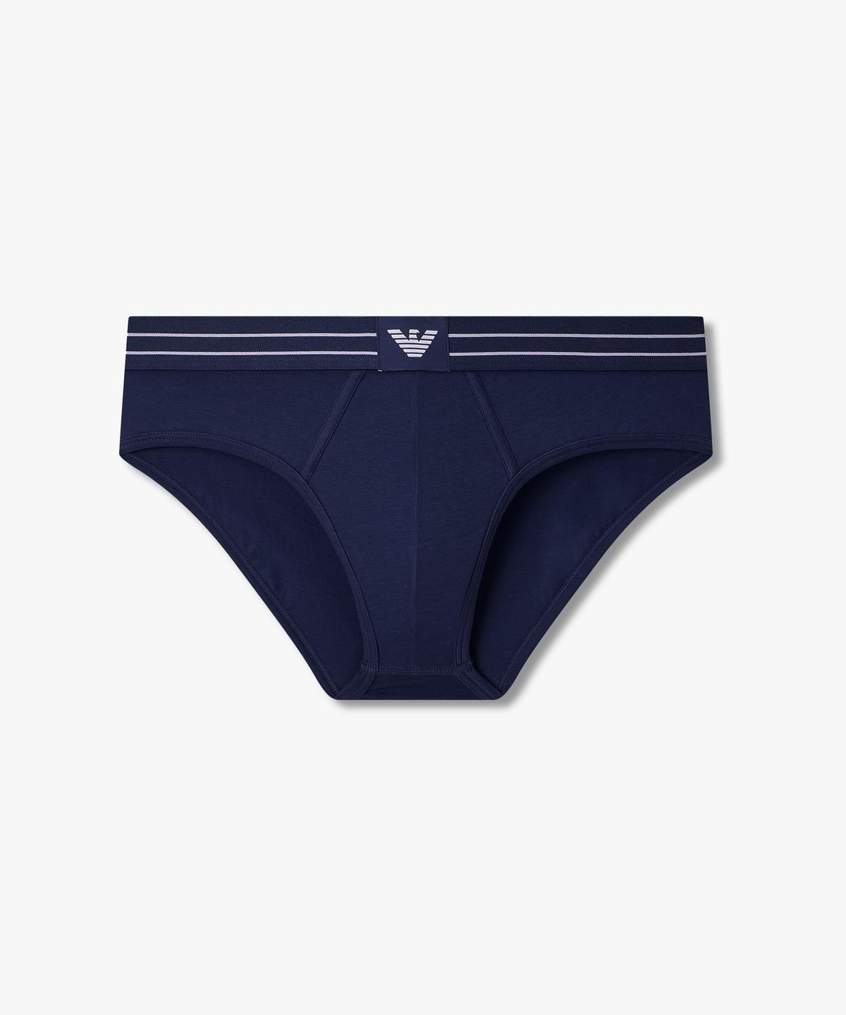 엠포리오 아르마니 언더웨어(EMPORIO ARMANI UNDERWEAR) 남성 스트라이프 밴딩 코튼 브리프_마린 0816111047