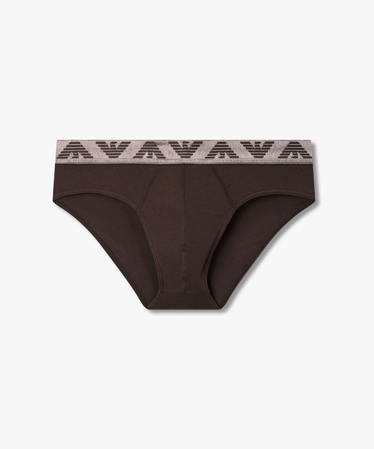 엠포리오 아르마니 언더웨어(EMPORIO ARMANI UNDERWEAR) 남성 글로시 밴딩 코튼 브리프_다크 브라운 0816111045