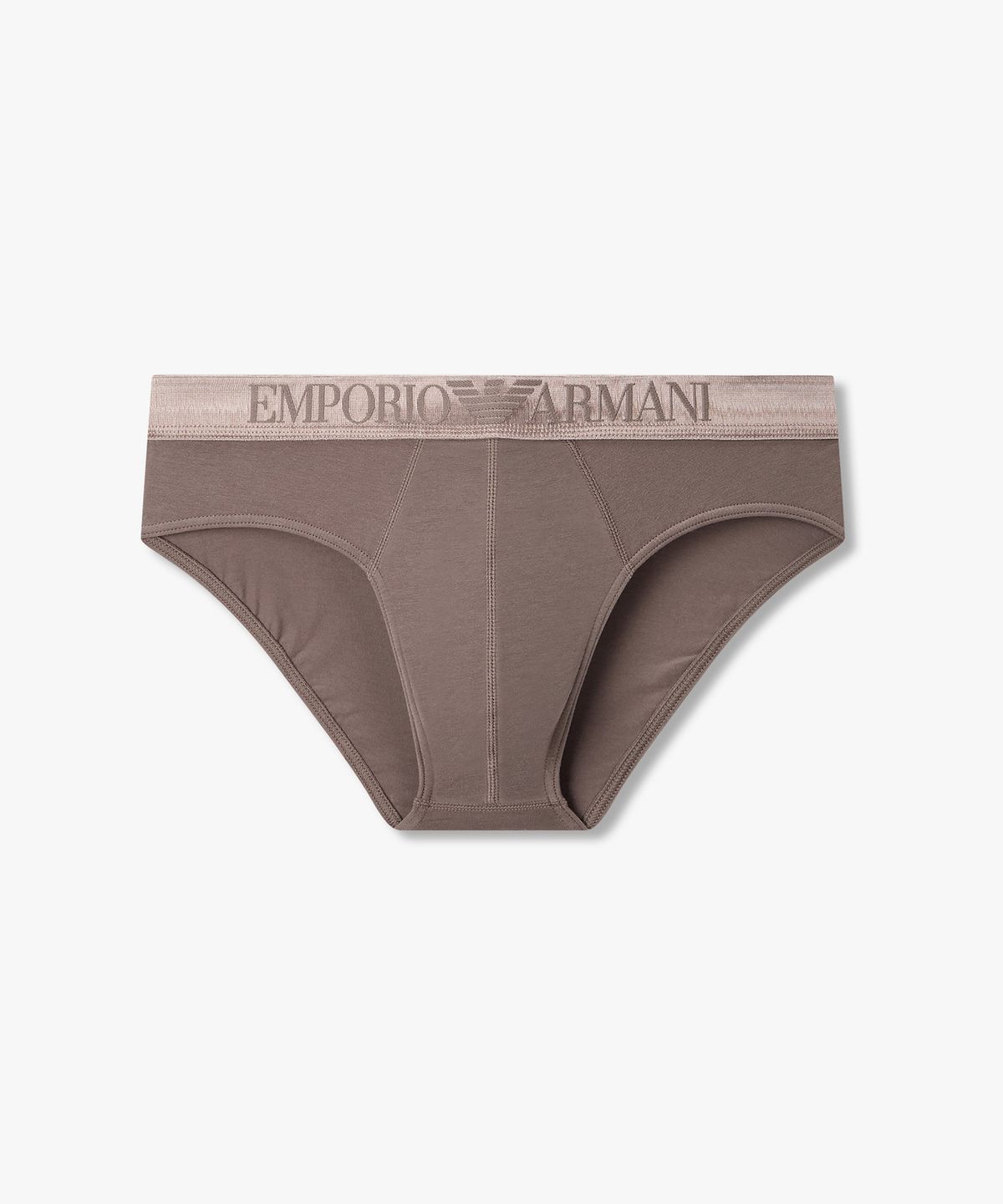 엠포리오 아르마니 언더웨어(EMPORIO ARMANI UNDERWEAR) 남성 글로시 밴딩 코튼 브리프_초코 0816111043