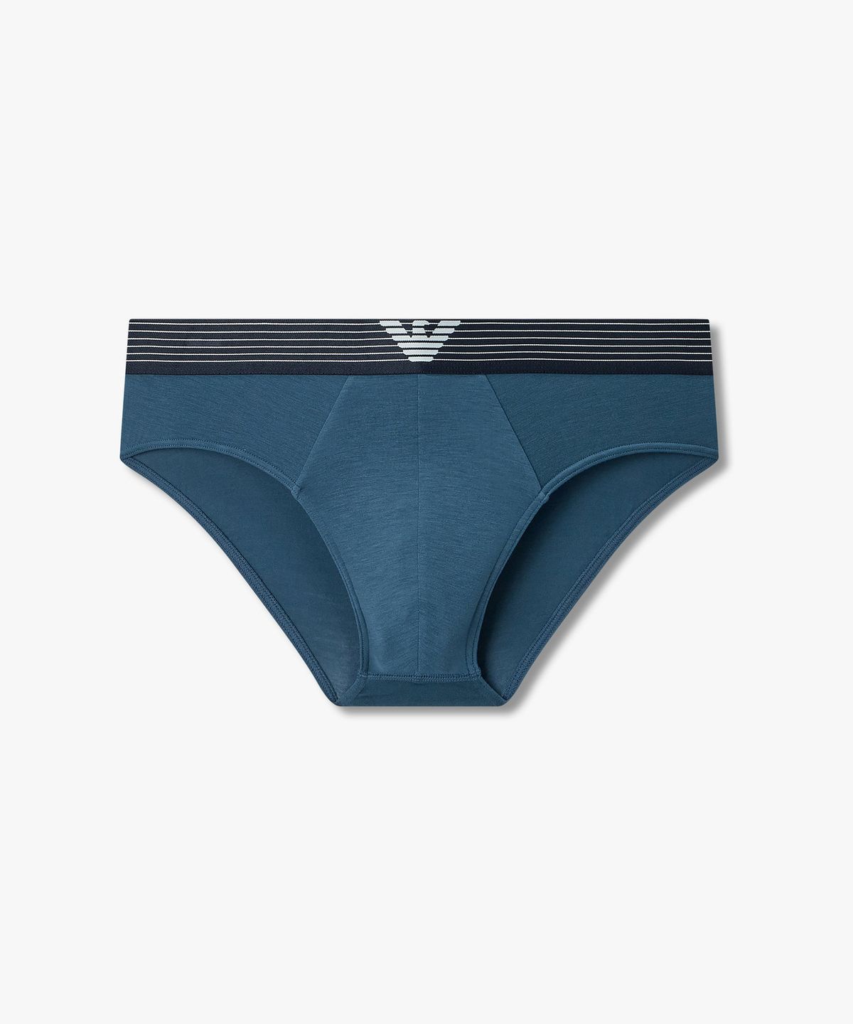 엠포리오 아르마니 언더웨어(EMPORIO ARMANI UNDERWEAR) 남성 스트라이프 밴딩 브리프_블루 그린 0816111040
