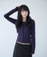 SOFT DOT JACQUARD CARDIGAN NAVY