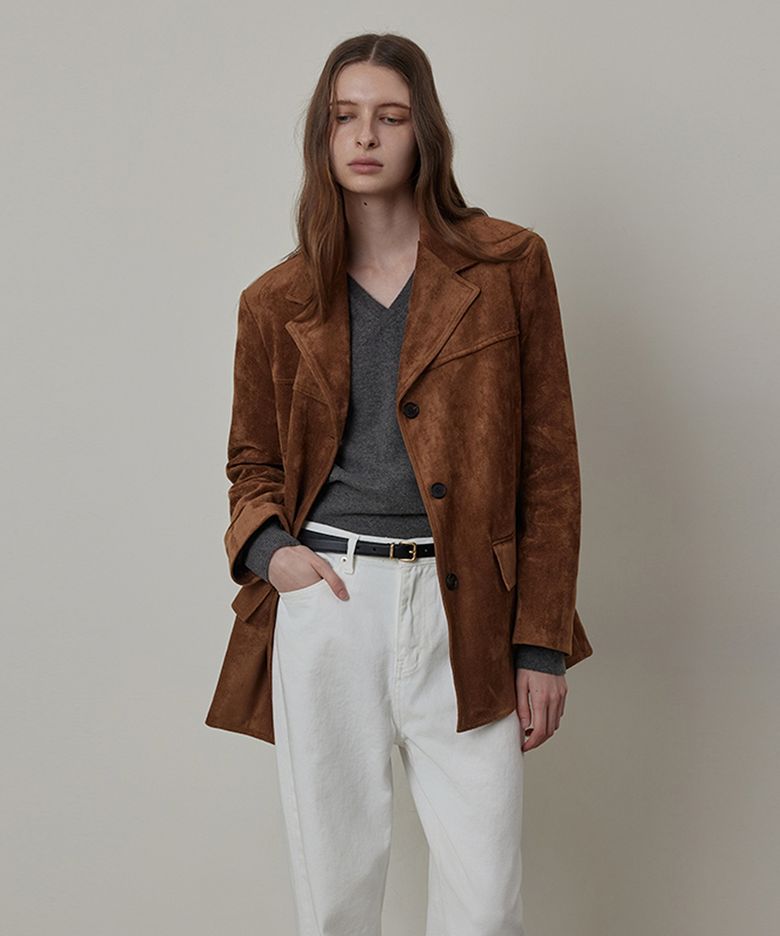 Suede Standard Fit Single Jacket