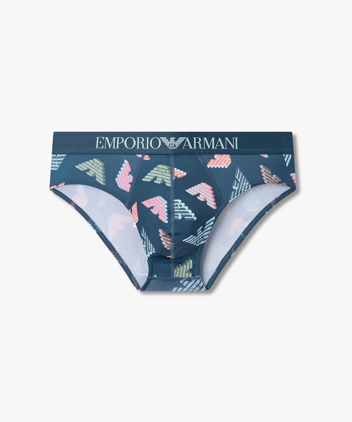 엠포리오 아르마니 언더웨어(EMPORIO ARMANI UNDERWEAR) 남성 3D로고 패턴 프린트 브리프_틸 그레이 0816111024
