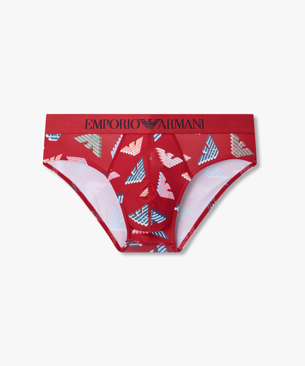 엠포리오 아르마니 언더웨어(EMPORIO ARMANI UNDERWEAR) 남성 3D로고 패턴 프린트 브리프_레드 0816111021