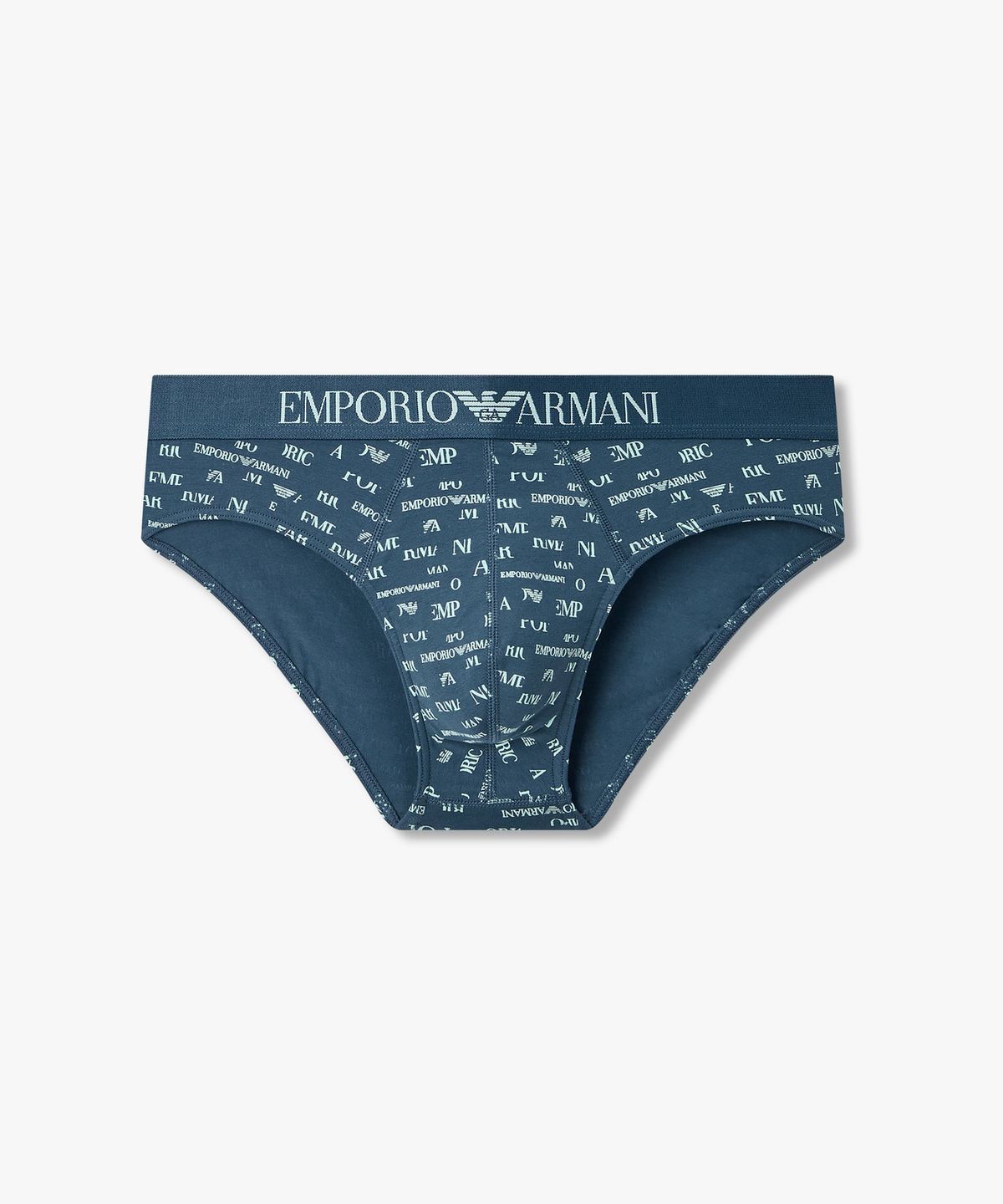엠포리오 아르마니 언더웨어(EMPORIO ARMANI UNDERWEAR) 남성 올오버 로고 그래픽 브리프_틸 그레이 0816111018