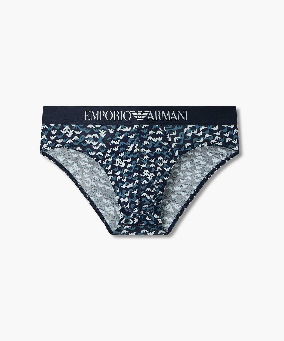 엠포리오 아르마니 언더웨어(EMPORIO ARMANI UNDERWEAR) 남성 지오메트릭 로고 패턴 브리프_네이비 0816111017