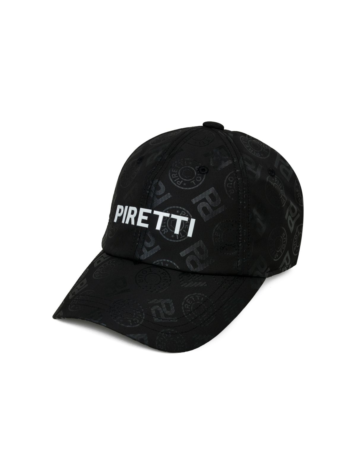 피레티(PIRETTI) 그래픽 프린트 올오버 캡_Black