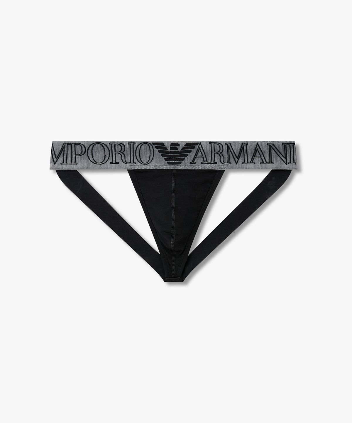 엠포리오 아르마니 언더웨어(EMPORIO ARMANI UNDERWEAR) 남성 아웃라인 로고 밴딩 작스트랩_블랙 0816110002