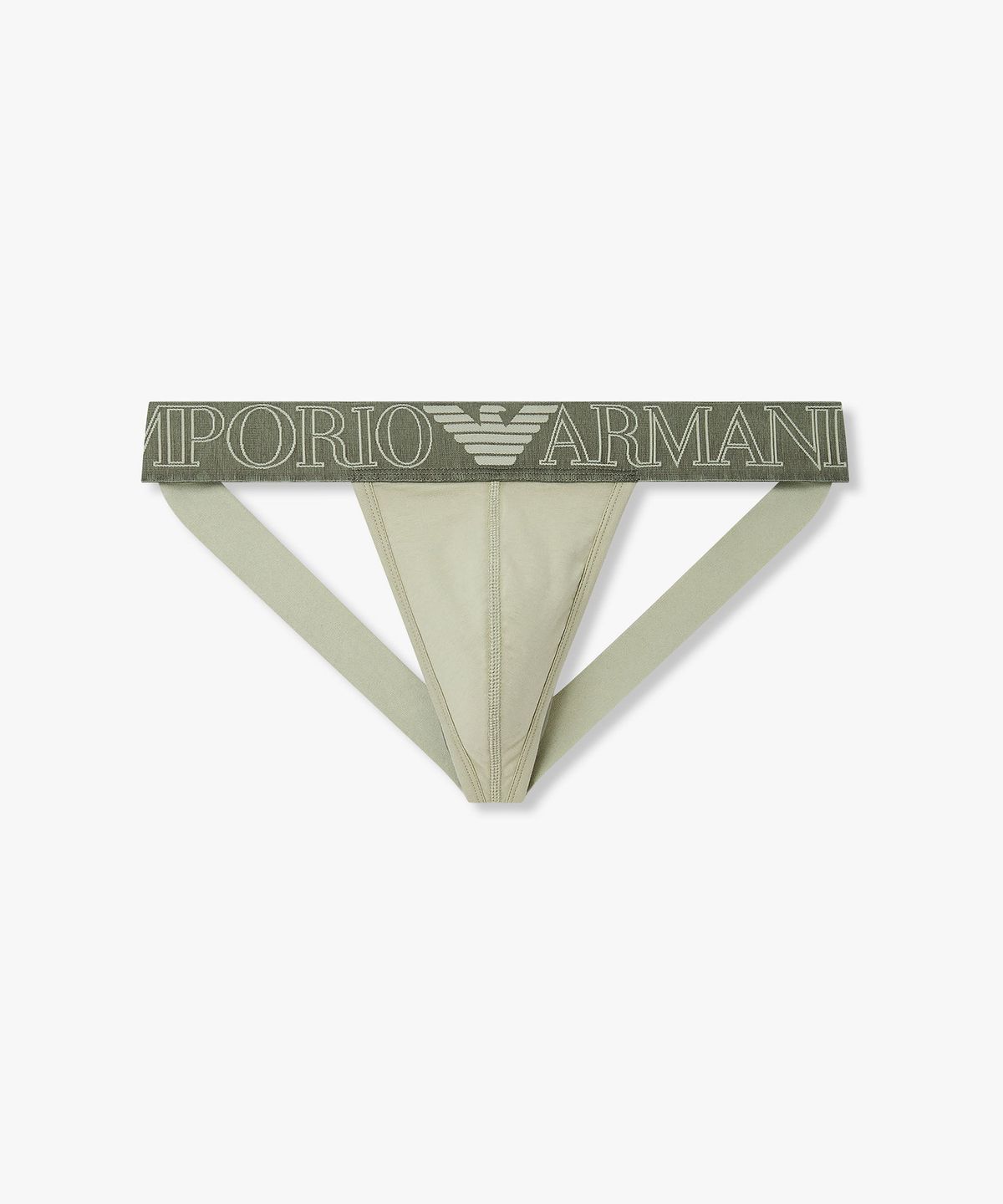 엠포리오 아르마니 언더웨어(EMPORIO ARMANI UNDERWEAR) 남성 아웃라인 로고 밴딩 작스트랩_라이트 그린 0816110001