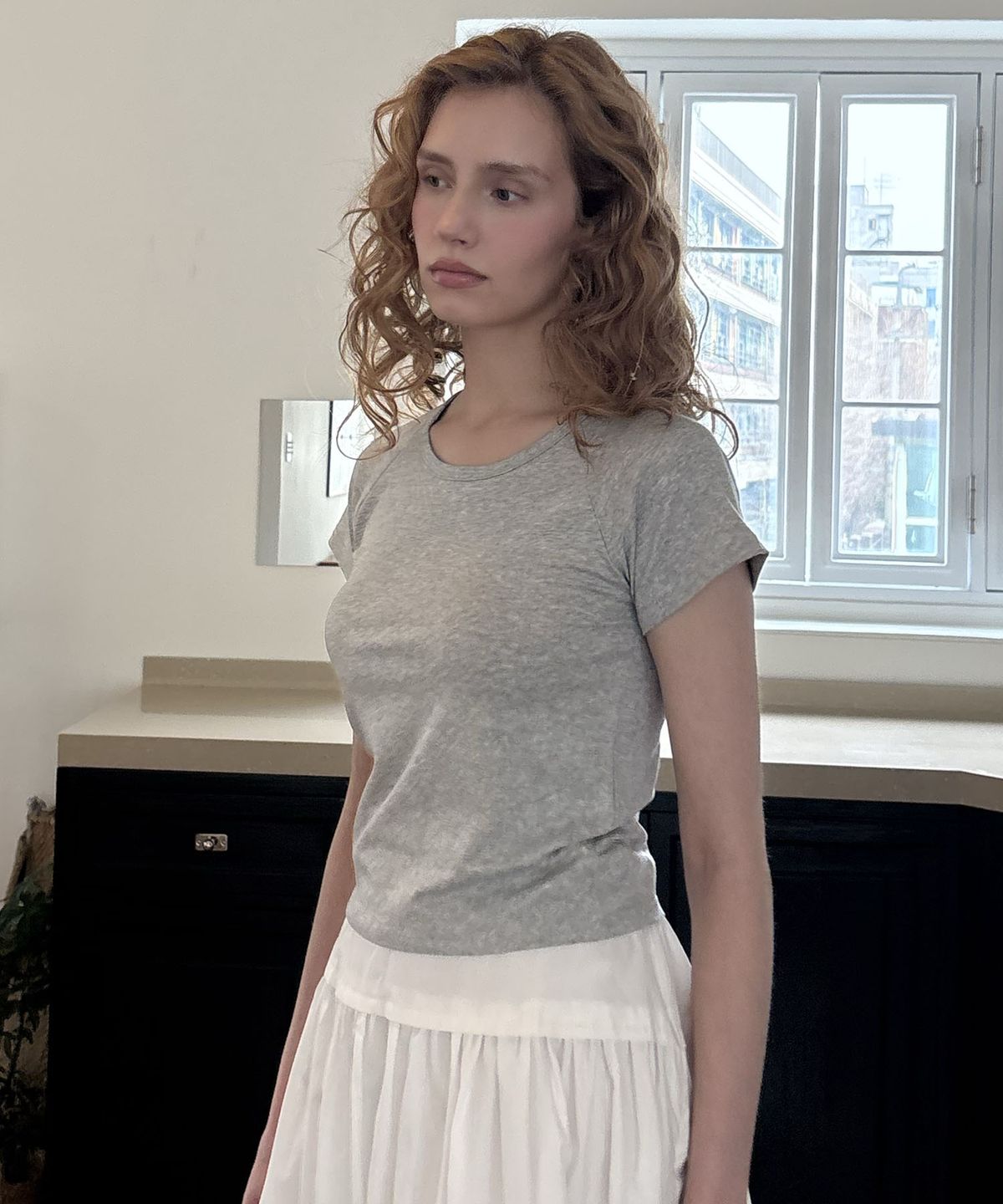 딜라이디(DELIDI) Isle basic T-shirt (gray)