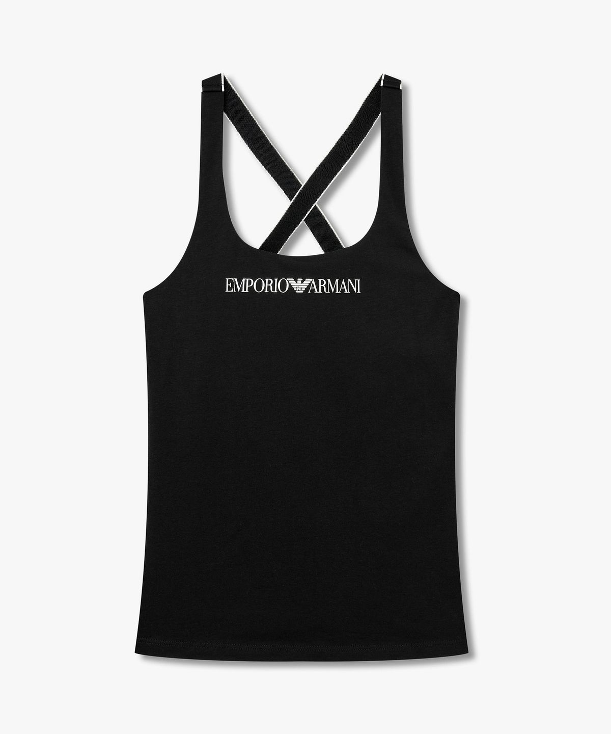엠포리오 아르마니 언더웨어(EMPORIO ARMANI UNDERWEAR) 여성 로고 프린트 라운지 탱크탑_블랙 0826113508