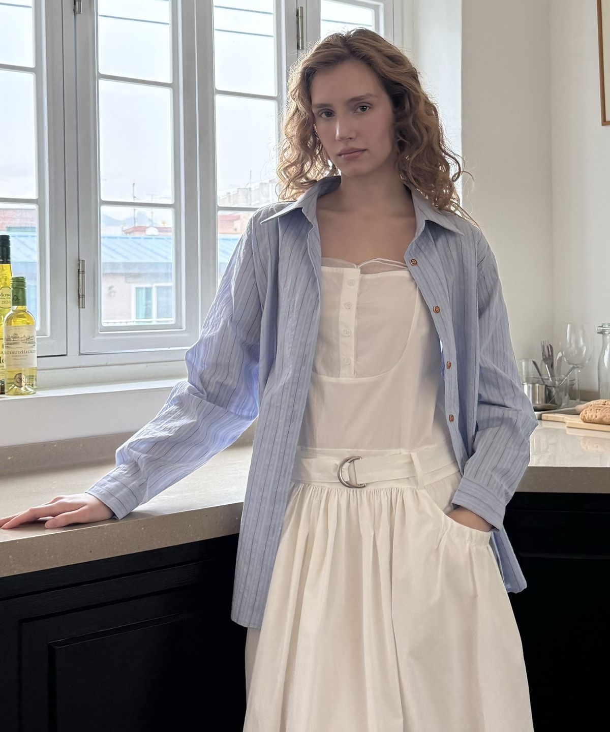 딜라이디(DELIDI) Mist classic shirt (sky blue)