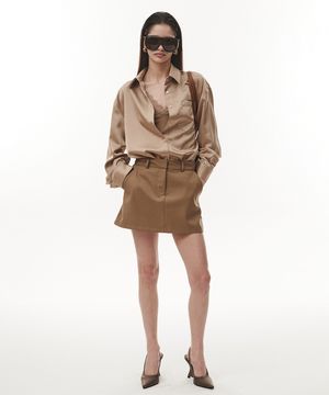 Drop Mini Skirt [BEIGE]