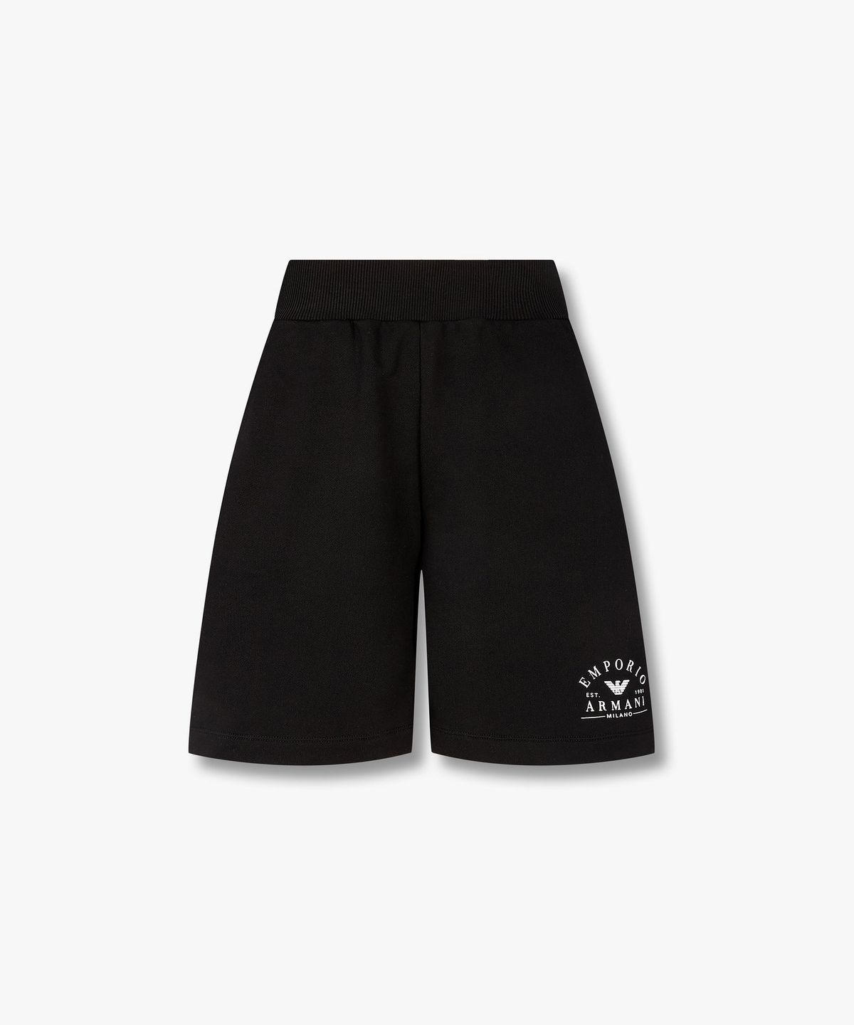 엠포리오 아르마니 언더웨어(EMPORIO ARMANI UNDERWEAR) 여성 아치 로고 코튼 라운지 쇼츠_블랙 0826131502