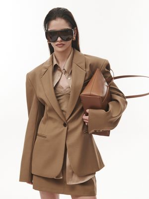 Drop Line Single Jacket [BEIGE]