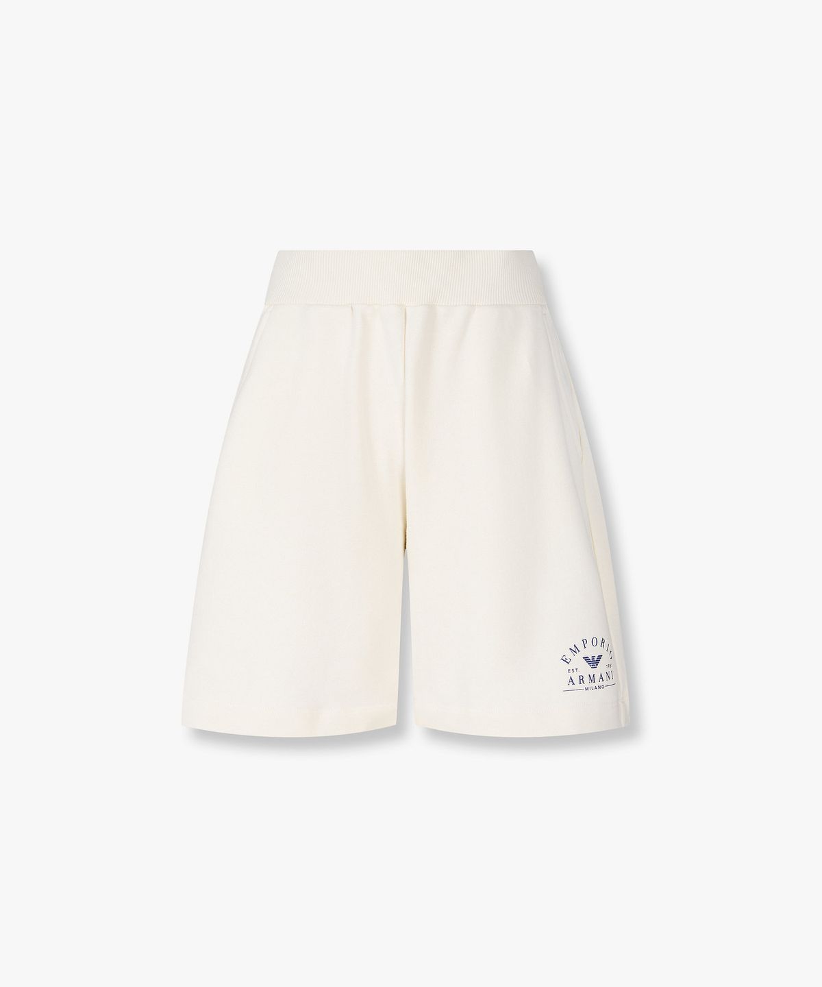 엠포리오 아르마니 언더웨어(EMPORIO ARMANI UNDERWEAR) 여성 아치 로고 코튼 라운지 쇼츠_크림 0826131501