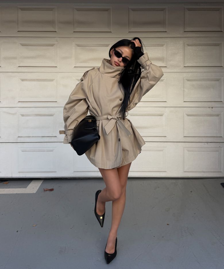 Double Trench Half Coat (2color)