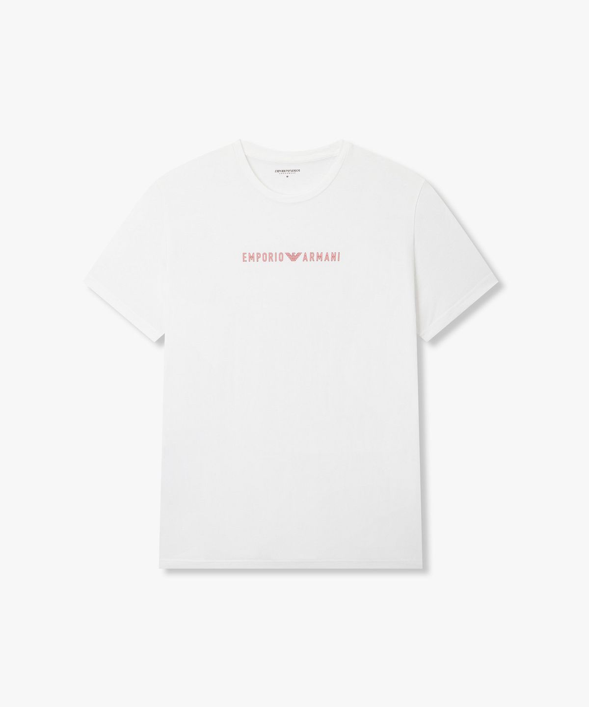 엠포리오 아르마니 언더웨어(EMPORIO ARMANI UNDERWEAR) 남성 센터 로고 라운지 티셔츠_화이트 0816134032
