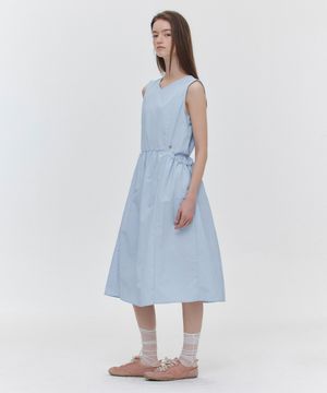 바스락 포켓 스트링 슬리브리스 원피스(MAGBOP02MSB)