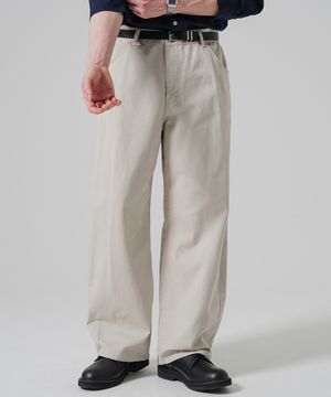 커브 워시드 팬츠 크림 MMLP2693