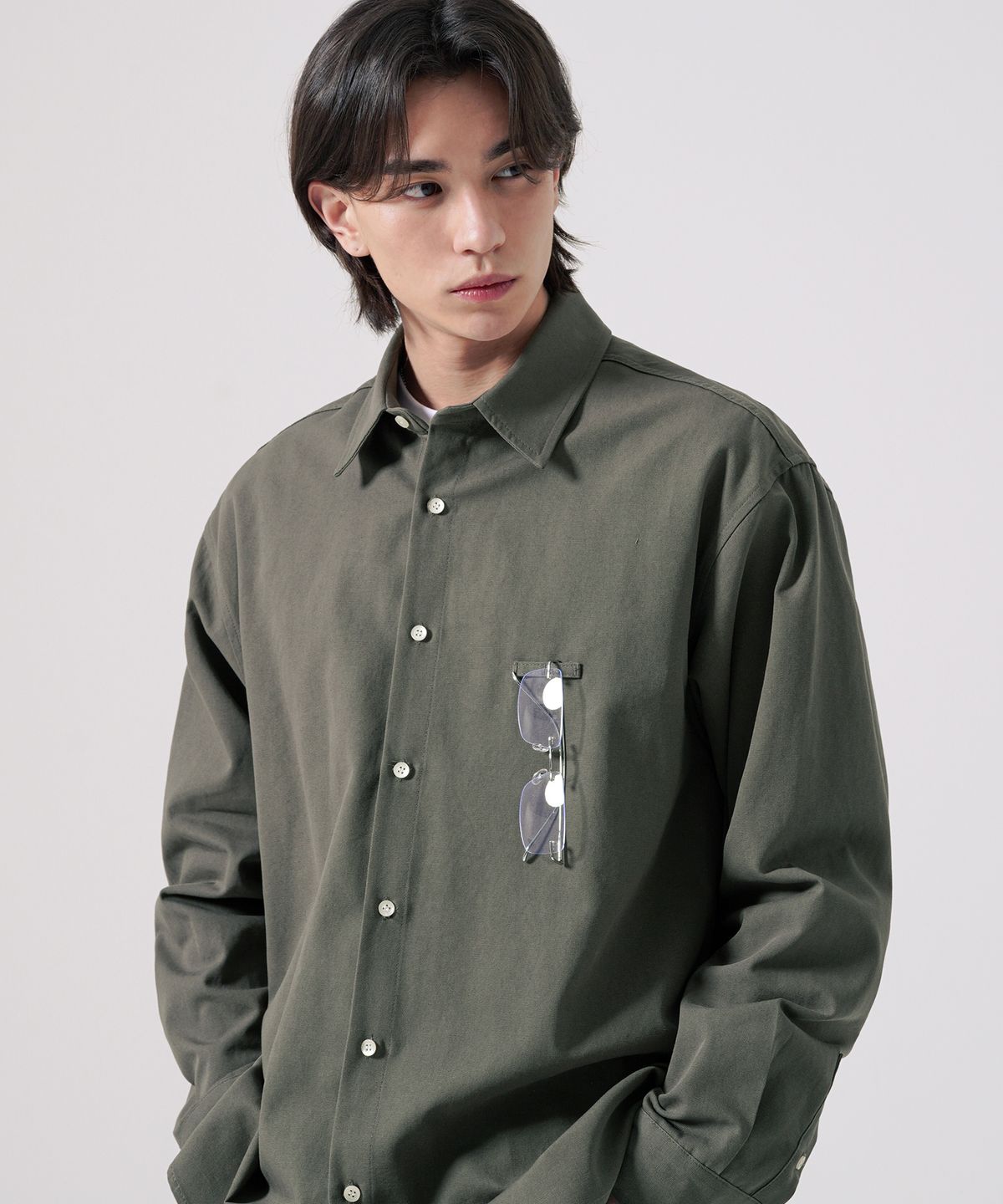 제멋(JEMUT) 바이오 옥스포드 데일리 셔츠 카키그레이 KJLS2692