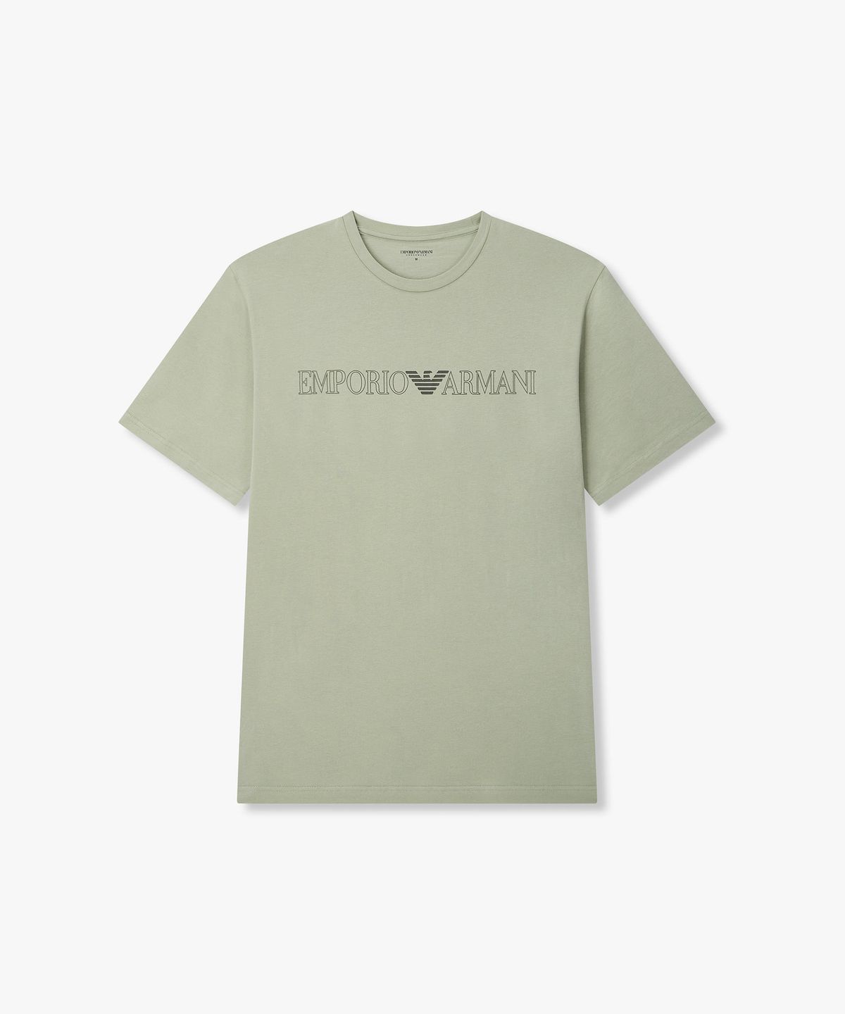 엠포리오 아르마니 언더웨어(EMPORIO ARMANI UNDERWEAR) 남성 빅 로고 스트레치 라운지 티셔츠_라이트 그린 0816134025
