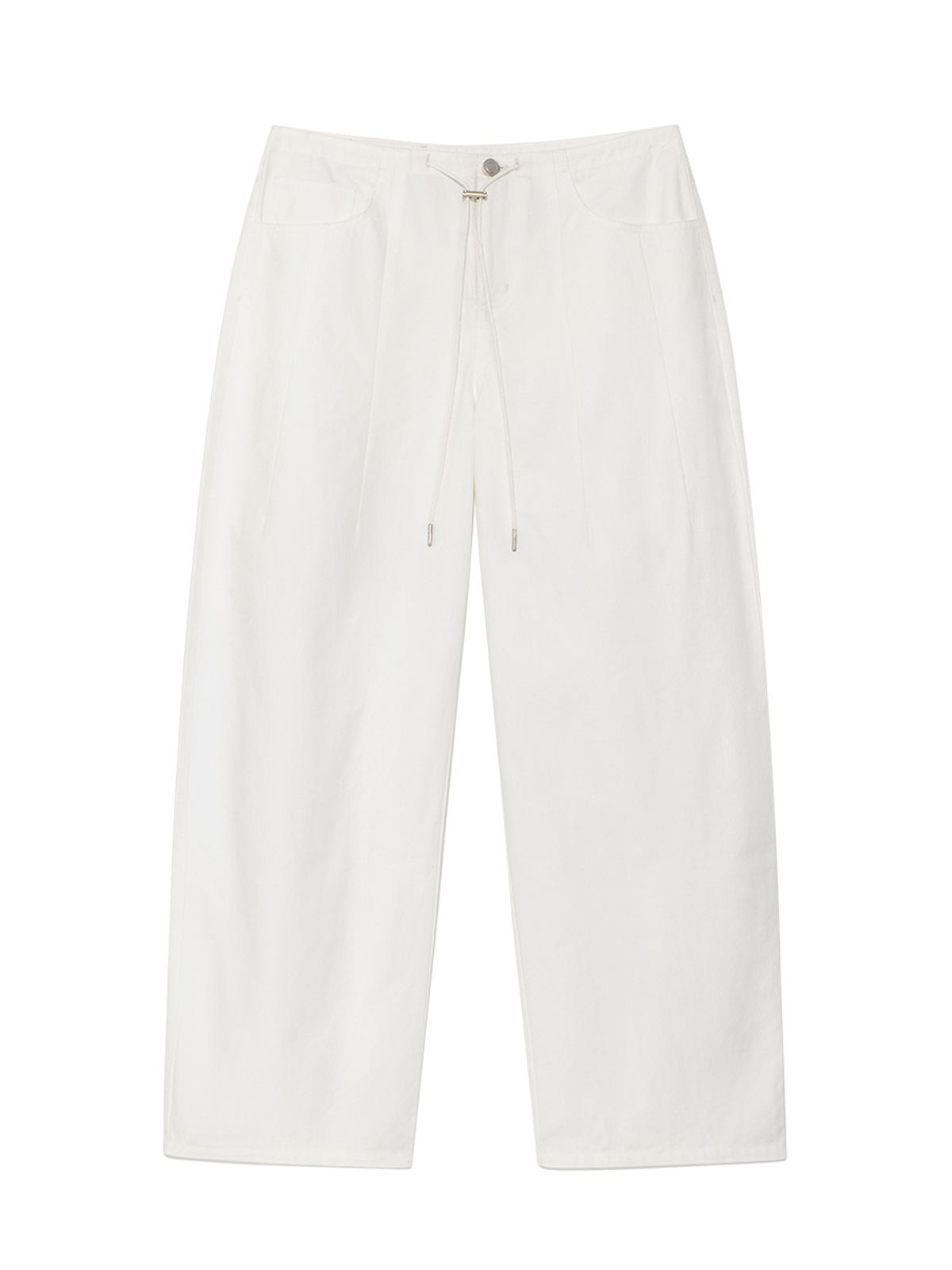글로니(GLOWNY) CURVE STRING PANTS (WHITE)
