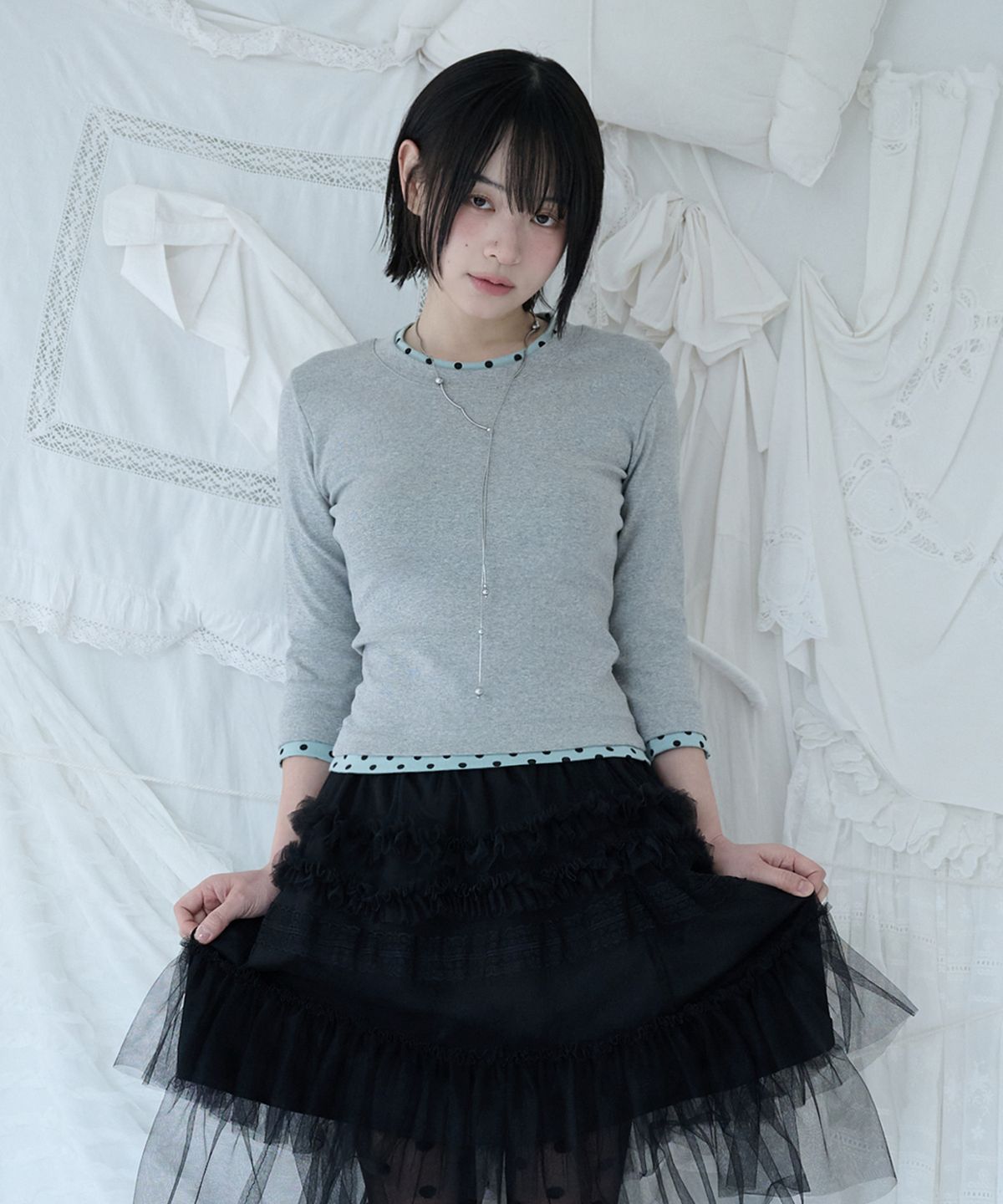 미레코(MIRECO) MINI DOT TRIM T GREY